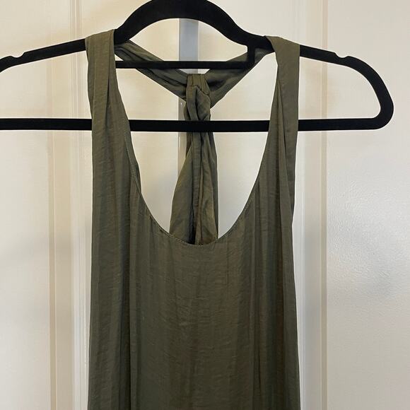 Zara Racerback Maxi Dress - Women Size M - Olive Green - Picture 2 of 7